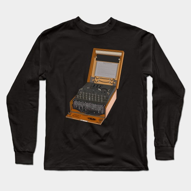 Enigma Machine Long Sleeve T-Shirt by DiegoCarvalho